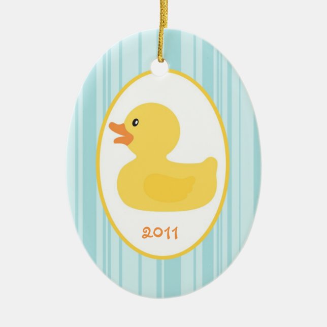 Personalised Custom Ornament Rubber Ducky (Front)