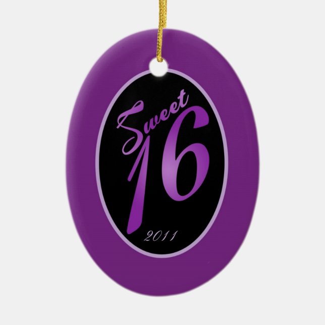 Personalised Custom Ornament Sweet 16 Purple Lilac (Front)