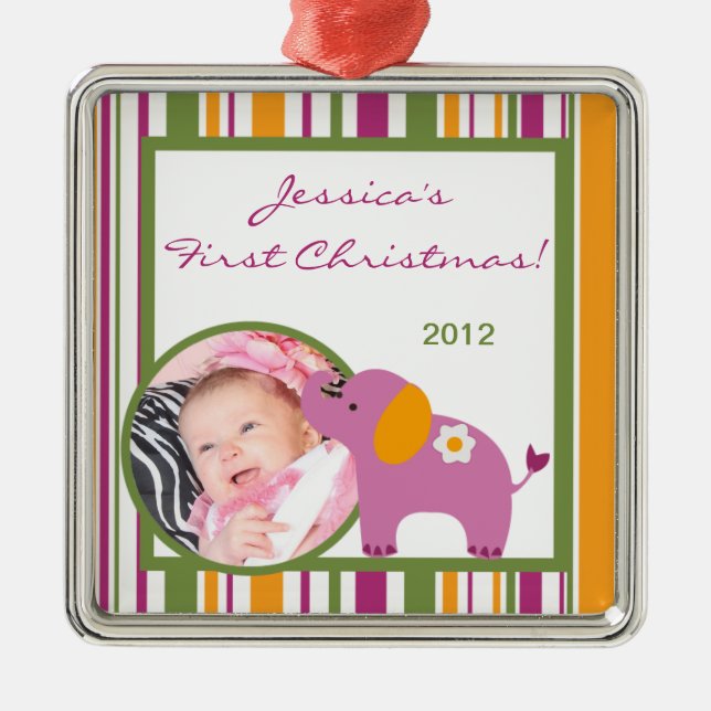 Personalised Custom Ornament Sweet Safari (Front)