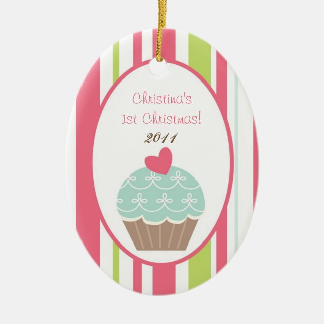 Personalised Custom Ornament Tea Party Pink Pastel (Front)
