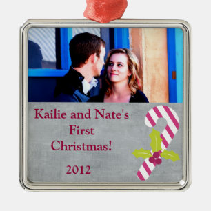 Personalised Custom Ornaments Candy Cane and Holly