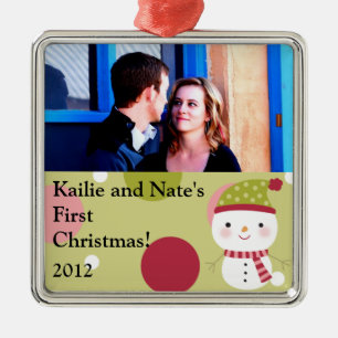 Personalised Custom Ornaments Frosty Snowman Polka