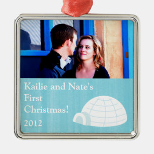 Personalised Custom Ornaments Icy Igloo Baby Blue