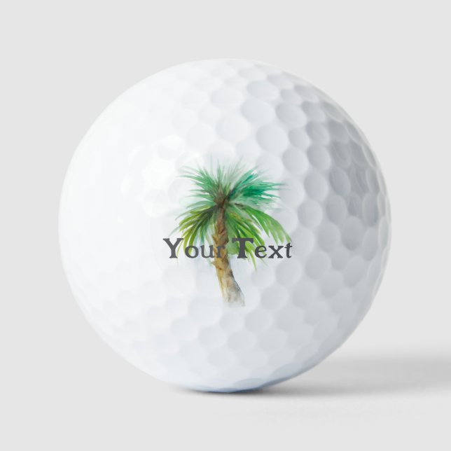 Personalised Custom Palm Tree Golf Ball (Front)
