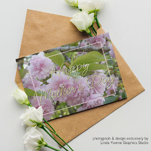Personalised Custom Pastel Pink Spring Floral Card
