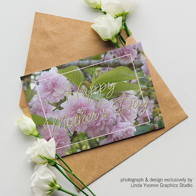 Personalised Custom Pastel Pink Spring Floral Card (Creator Uploaded)