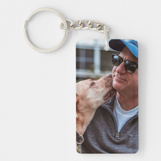 Personalised Custom Pet Dog Photo Create your own  Key Ring (Front)