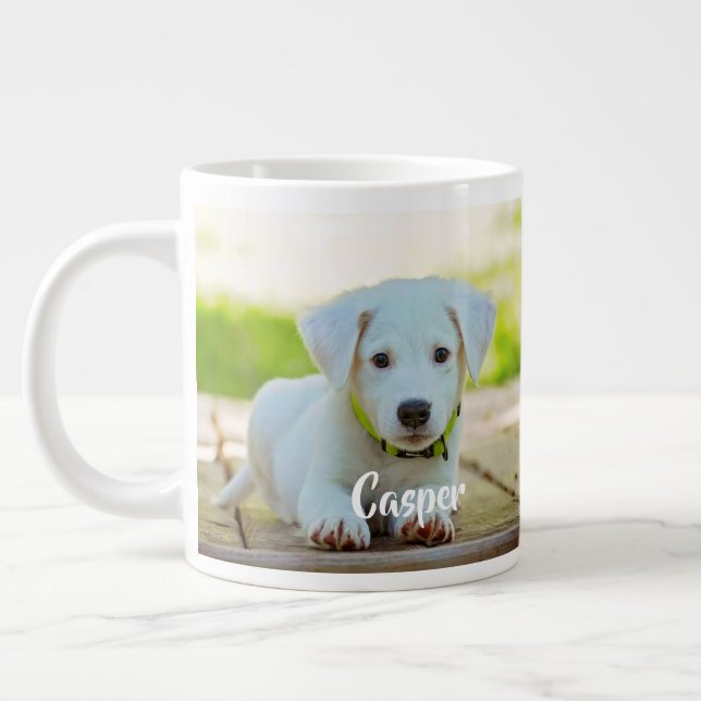 Personalised custom pet photo  large coffee mug (Left)
