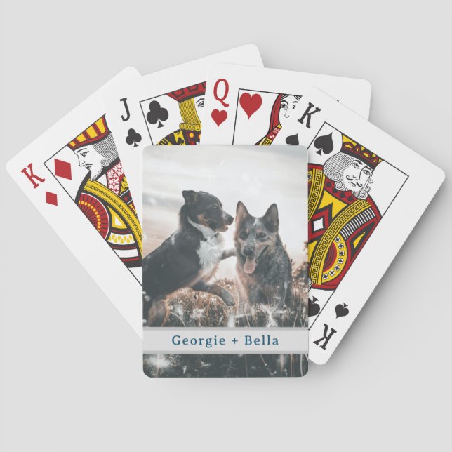 Personalised Custom Pet Photo Name Playing Cards (Back)