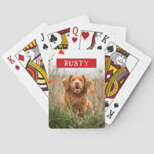 Personalised Custom Pet Photo Name Playing Cards