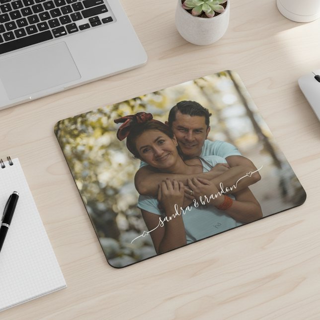 Personalised Custom Photo And Names Design Mouse Mat (Creator Uploaded)