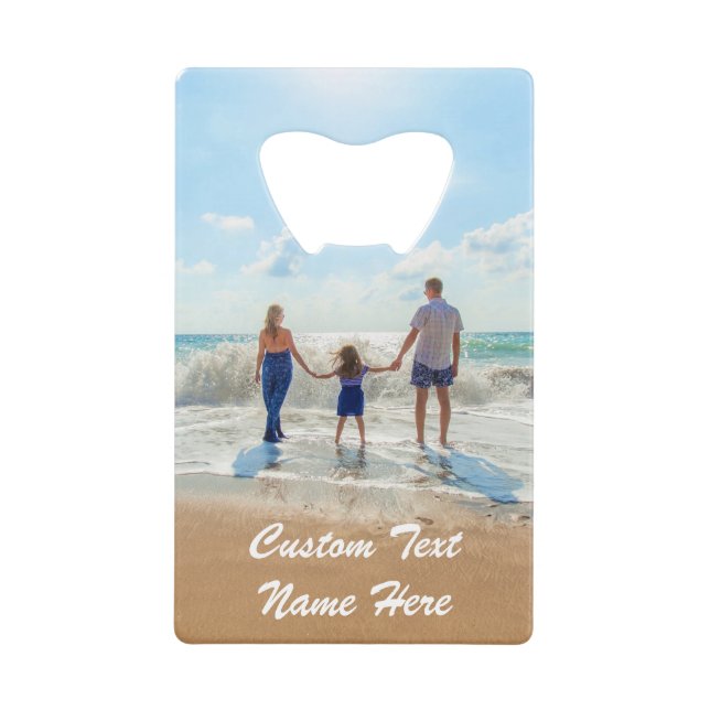 Personalised Custom Photo and Text Bottle Opener (Front)