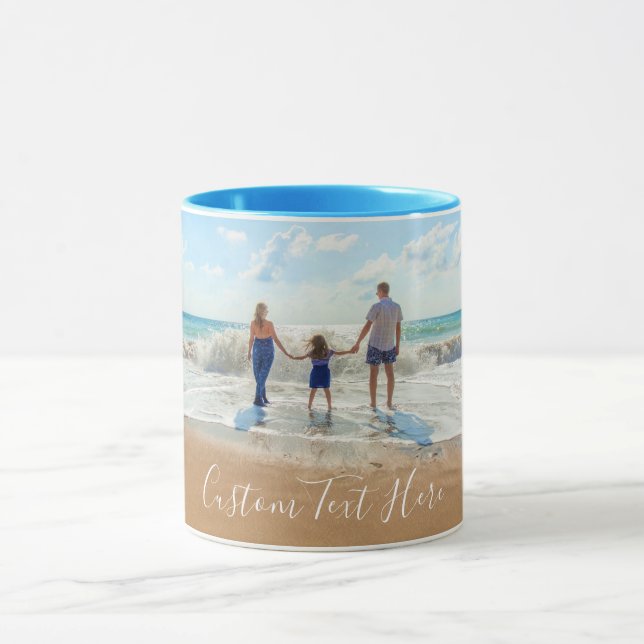 Personalised Custom Photo and Text Coffee Mug (Center)