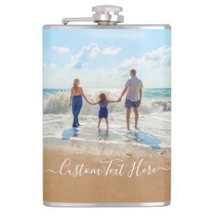 Personalised Custom Photo and Text Flask