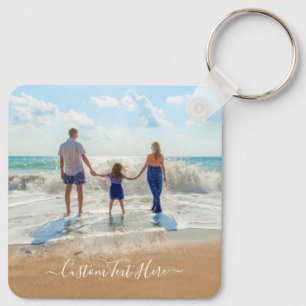 Personalised Custom Photo and Text Keychain