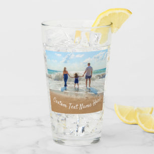 Personalised Custom Photo and Text Name Glass