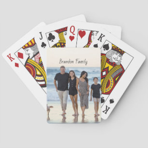 Personalised Custom Photo and Text Playing Cards