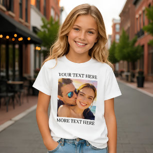 Personalised Custom Photo and Text T-Shirt