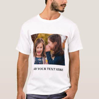 Personalised Custom Photo and Text T-Shirt