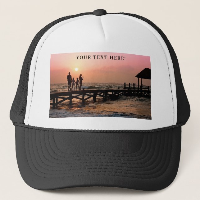 Personalised Custom Photo And Text Trucker Hat  (Front)