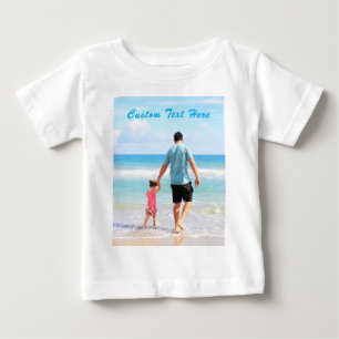 Personalised Custom Photo Baby T-Shirt with Text