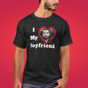 Personalised Custom Photo Bae I Love My Boyfriend T-Shirt