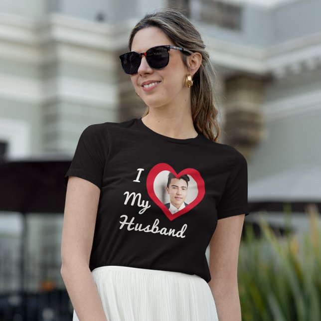 Personalised Custom Photo Bae I Love My Husband T-Shirt (Creator Uploaded)