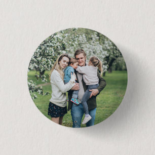 Personalised Custom Photo Best Dad Ever 3 Cm Round Badge