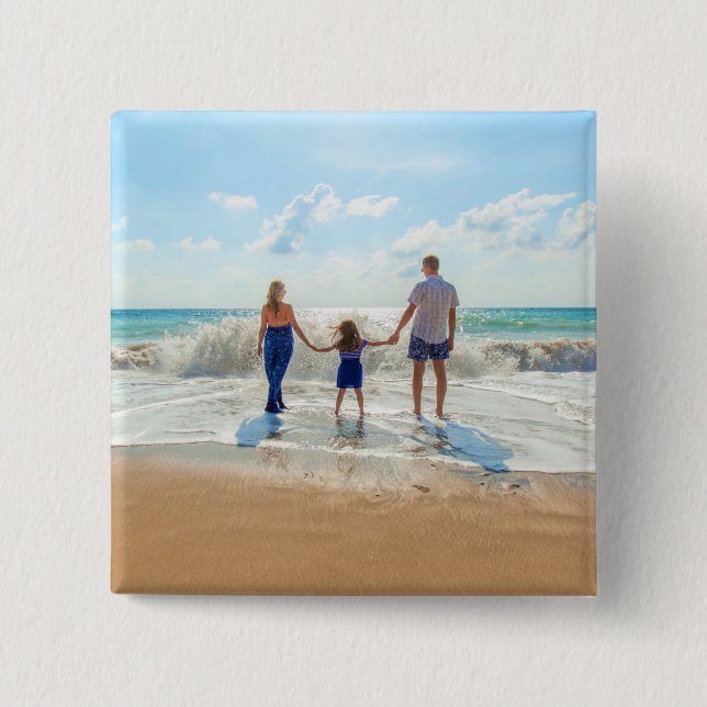 Personalised Custom Photo Button Your Own Design (Front)