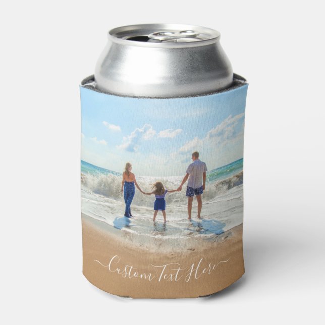 Personalised Custom Photo Can Cooler with Text (Can Front)