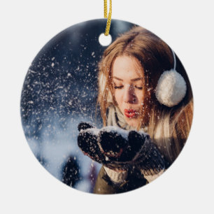 Personalised Custom Photo Christmas Ceramic Tree Decoration