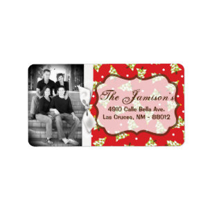 Personalised Custom Photo Christmas Mailing Label