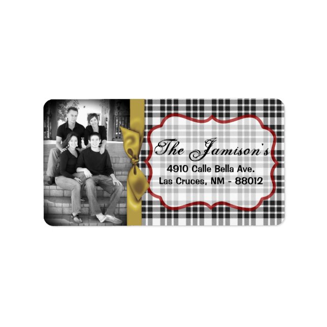 Personalised Custom Photo Christmas Mailing Label (Front)