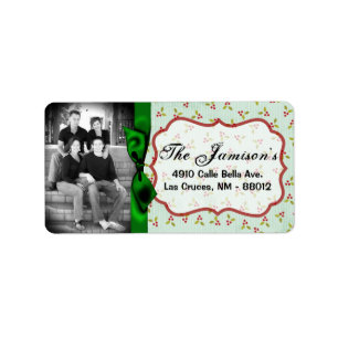 Personalised Custom Photo Christmas Mailing Label
