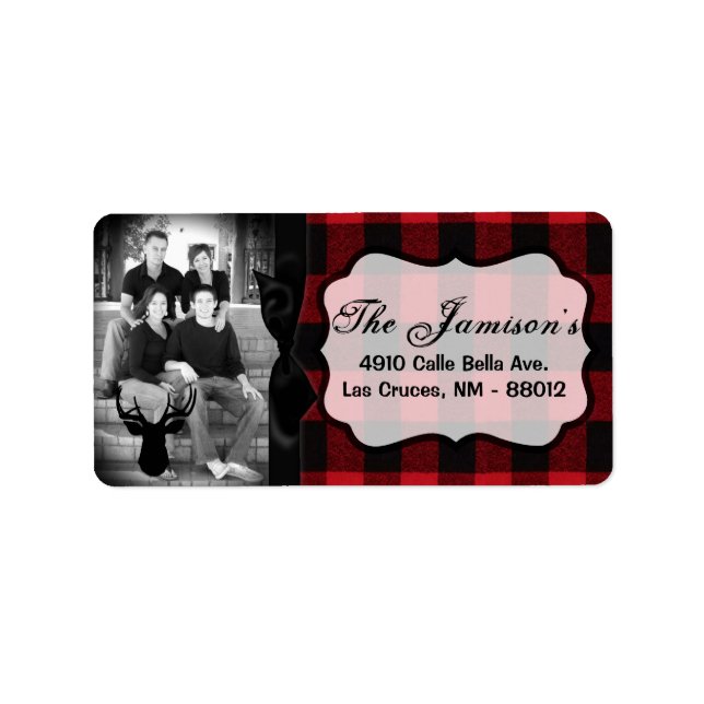 Personalised Custom Photo Christmas Mailing Label (Front)