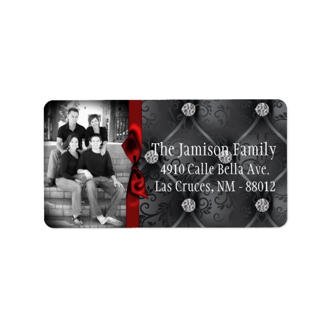 Personalised Custom Photo Christmas Mailing Label (Front)