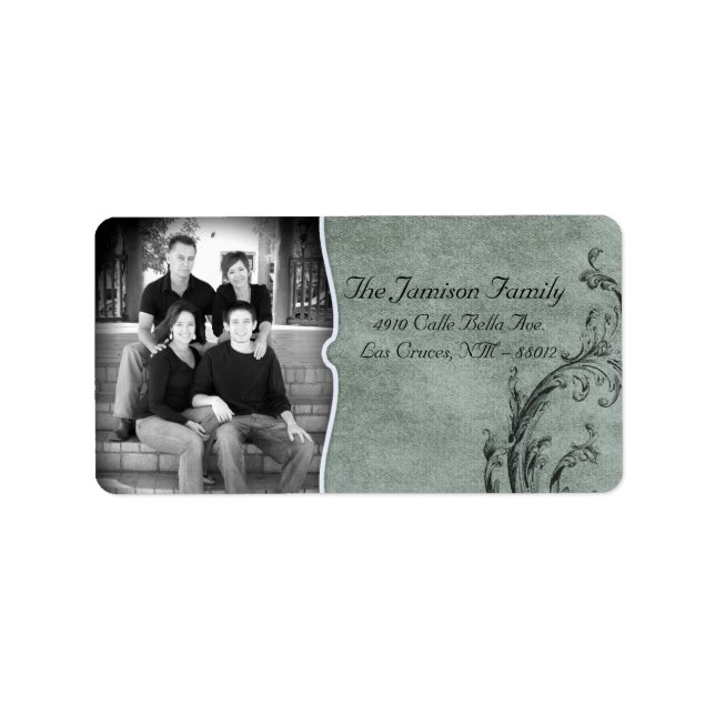 Personalised Custom Photo Christmas Mailing Label (Front)