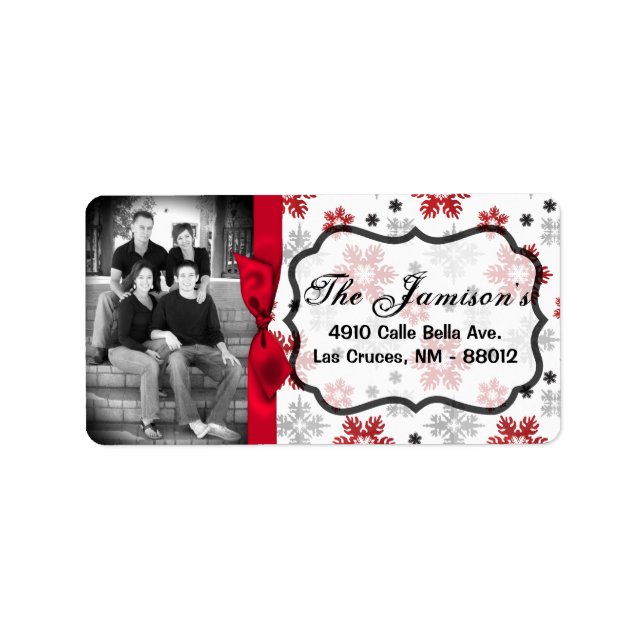 Personalised Custom Photo Christmas Mailing Label (Front)