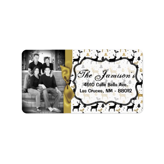 Personalised Custom Photo Christmas Mailing Label (Front)