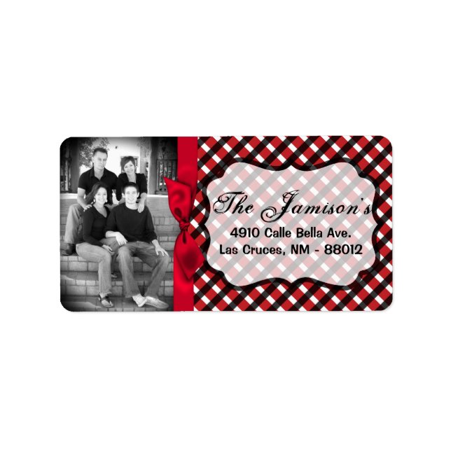 Personalised Custom Photo Christmas Mailing Label (Front)