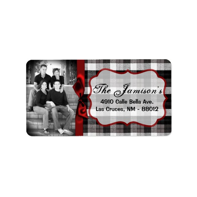 Personalised Custom Photo Christmas Mailing Label (Front)