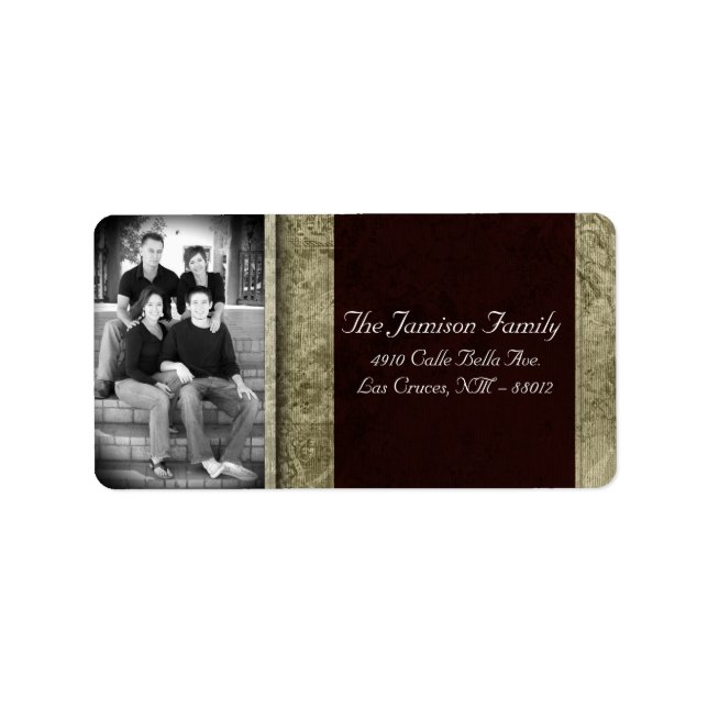Personalised Custom Photo Christmas Mailing Label (Front)