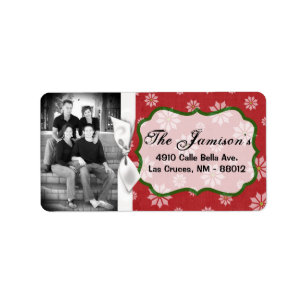Personalised Custom Photo Christmas Mailing Label