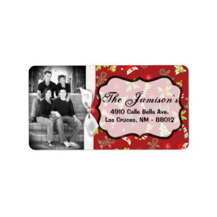 Personalised Custom Photo Christmas Mailing Label