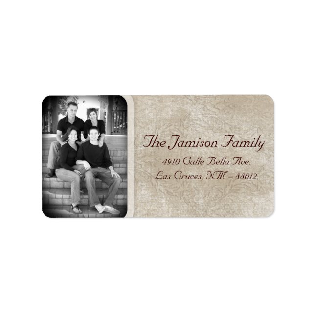 Personalised Custom Photo Christmas Mailing Label (Front)