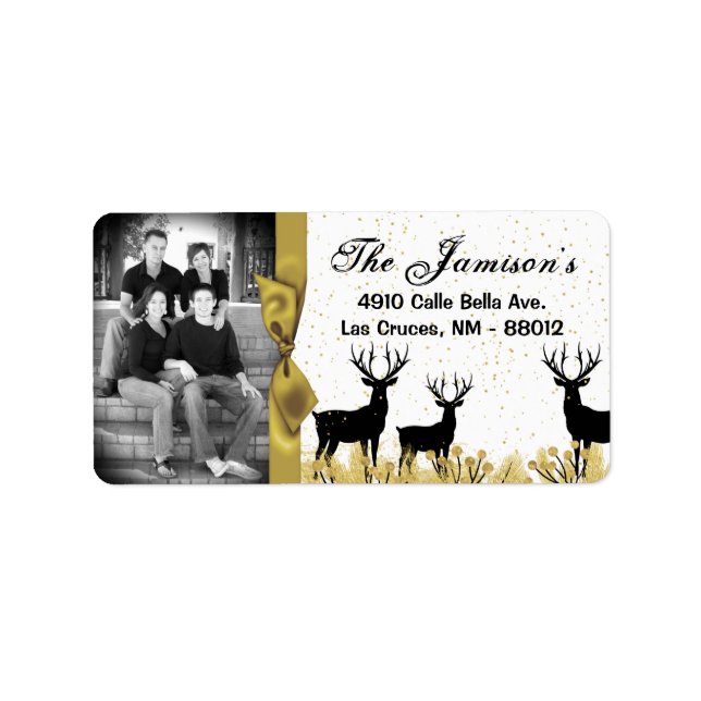 Personalised Custom Photo Christmas Mailing Label (Front)