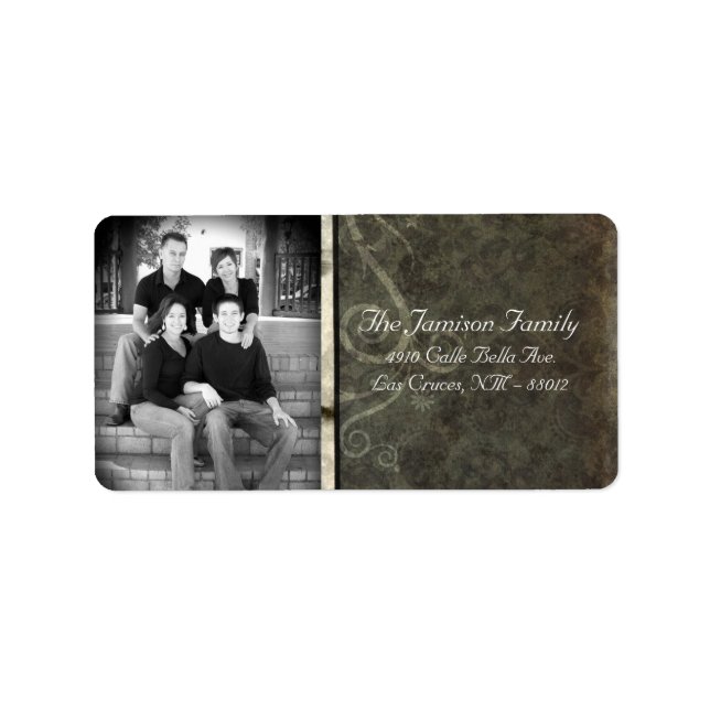 Personalised Custom Photo Christmas Mailing Label (Front)