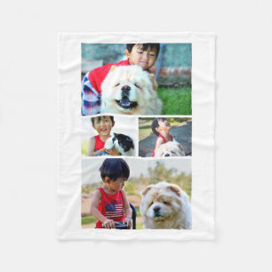 Personalised Custom Photo Collage Gift Fleece Blanket
