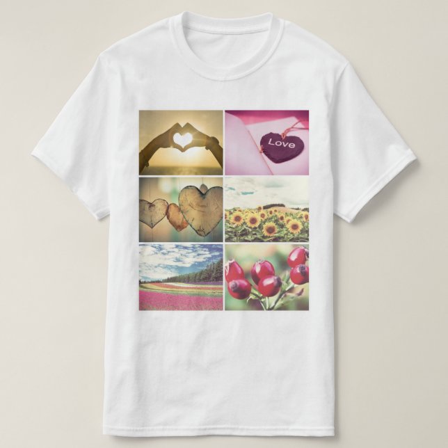 Personalised custom photo collage T-Shirt (Design Front)