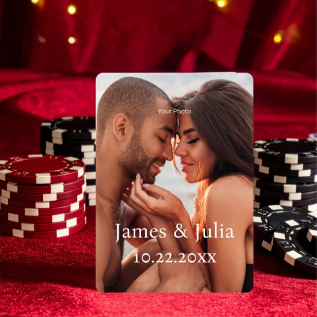 Personalised Custom Photo/Date Wedding Anniversary Playing Cards (Creator Uploaded)